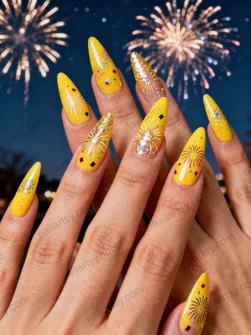 Yellow Nail Design #393 Image
