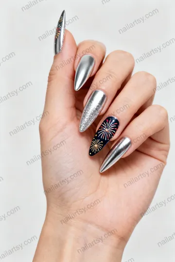 Silver Nail Design #664 Image