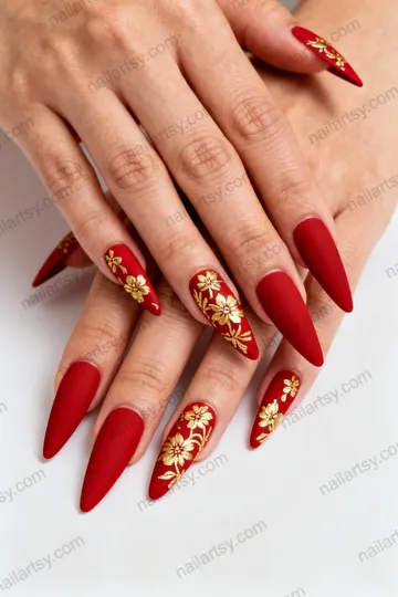 Red Nail Design #657 Image
