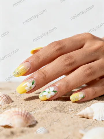 Yellow Nail Design #381 Image