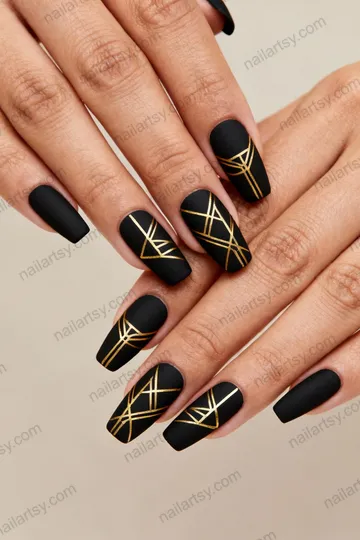 Black Nail Design #872 Image