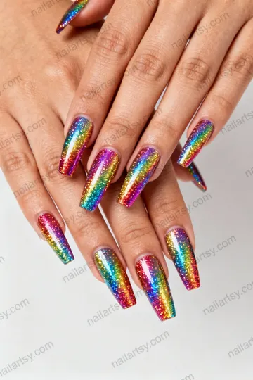 Rainbow Nail Design #509 Image