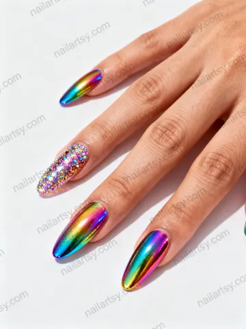 Rainbow Nail Design #768 Image