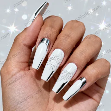 White Nail Design #514 Image