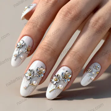 White Nail Design #671 Image