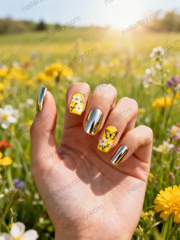 Yellow Nail Design #395 Image
