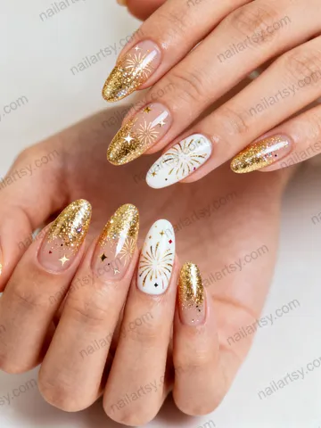 Gold Nail Design #491 Image