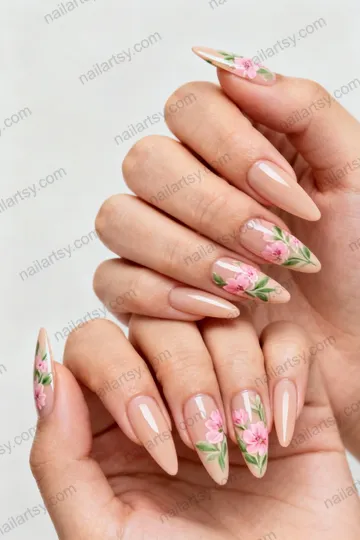 Floral Nail Design #655 Image