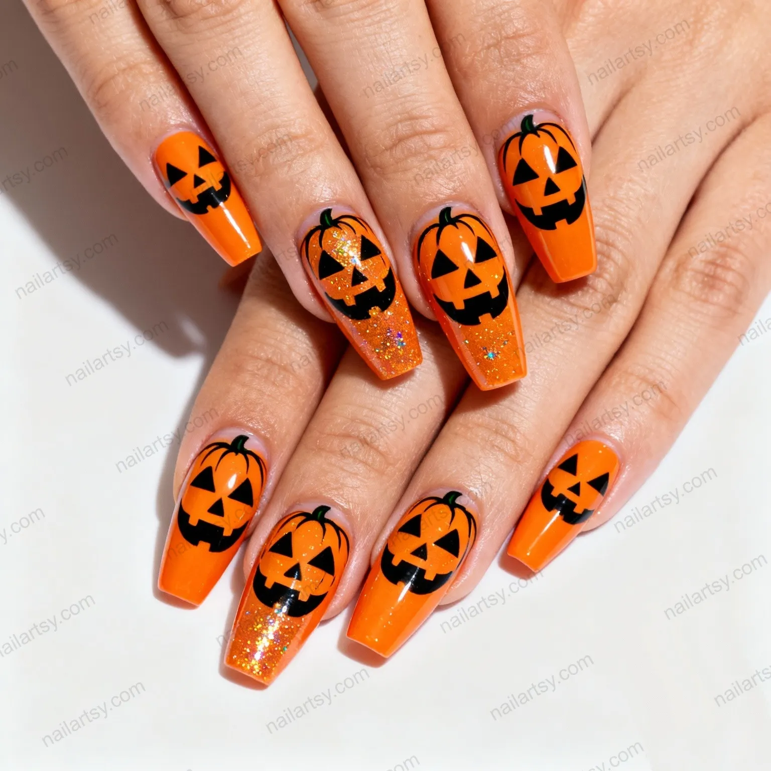 2025 Pumpkin Nail Design #4