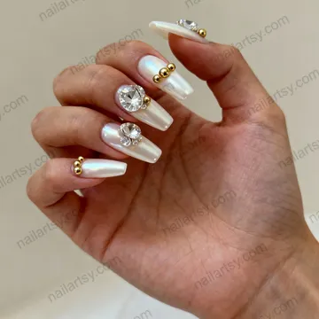 Pearl Nail Design #628 Image