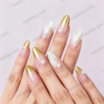 Pearl Nail Design #930 Image