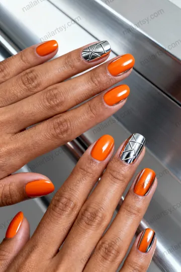 Orange Nail Design #215 Image