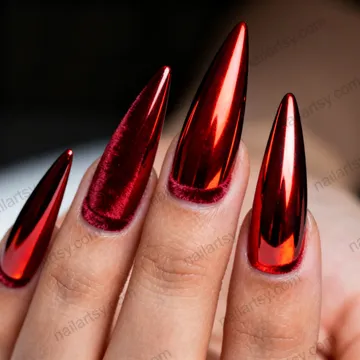 Red Nail Design #669 Image
