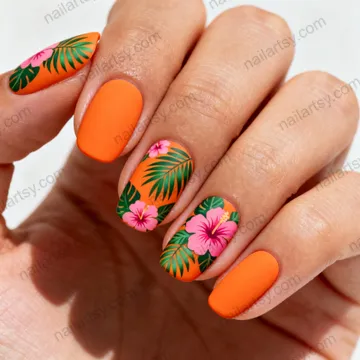 Orange Nail Design #203 Image