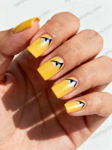 Yellow Nail Design #373 Image