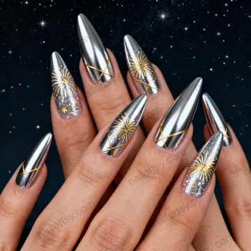 Silver Nail Design #342 Image
