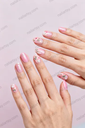 Pearl Nail Design #587 Image
