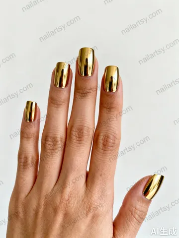 Gold Nail Design #645 Image