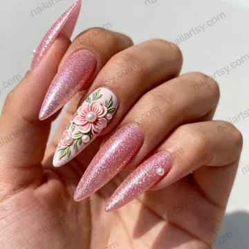 Glitter Nail Design #843 Image