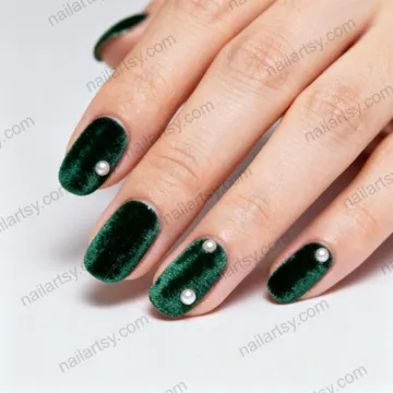 Velvet Nail Design #550 Image