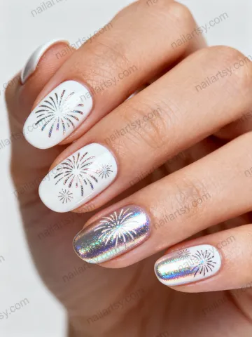 White Nail Design #368 Image