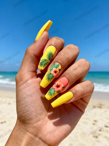 Yellow Nail Design #414 Image