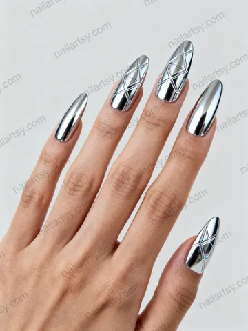 Silver Nail Design #336 Image