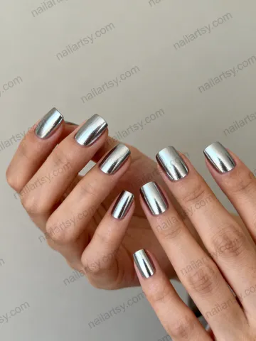Silver Nail Design #630 Image