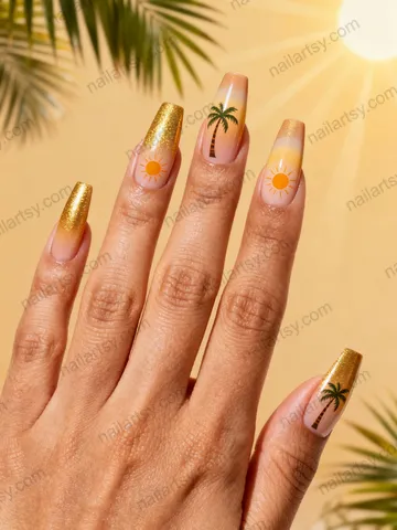 Gold Nail Design #145 Image