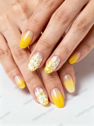 Yellow Nail Design #376 Image