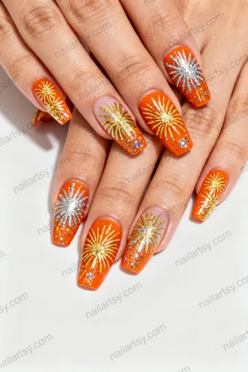 Orange Nail Design #204 Image