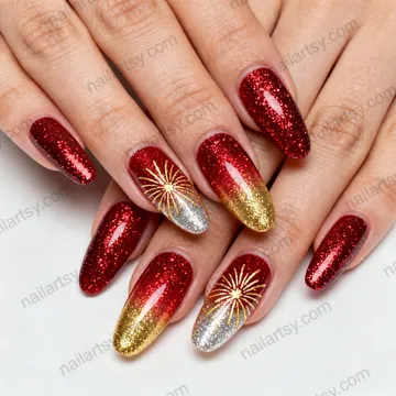 Glitter Nail Design #578 Image