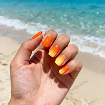 Orange Nails