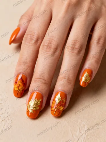 Orange Nail Design #560 Image