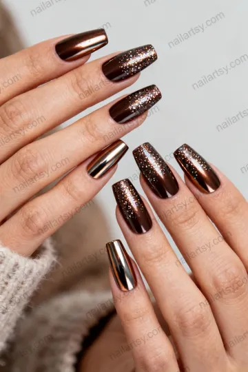 Brown Nail Design #73 Image