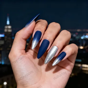 Blue Nail Design #907 Image