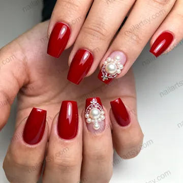 Pearl Nail Design #498 Image
