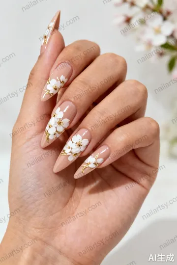 Floral Nail Design #646 Image