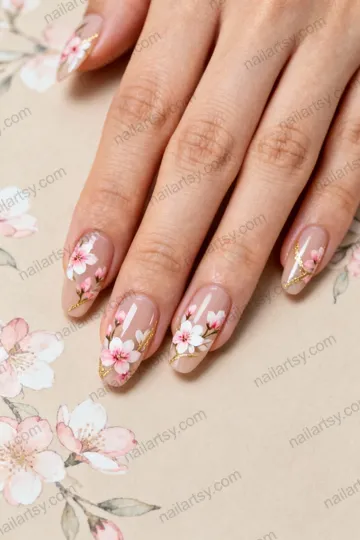 Floral Nail Design #436 Image