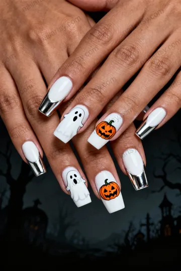 White Nail Design #359 Image