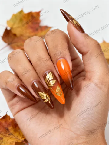 Brown Nail Design #665 Image