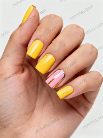Yellow Nail Design #377 Image