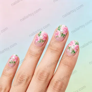 Pearl Nail Design #932 Image