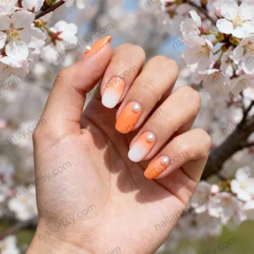Orange Nail Design #220 Image