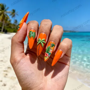 Orange Nail Design #207 Image