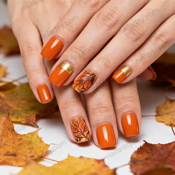 Orange Nail Design #212 Image