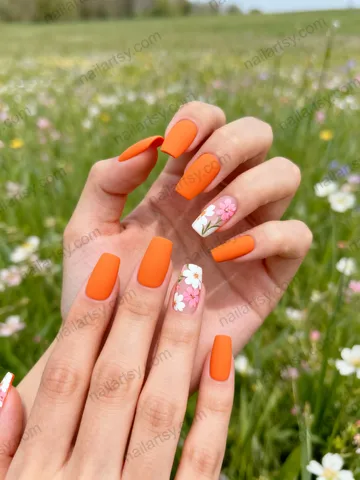 Orange Nail Design #214 Image