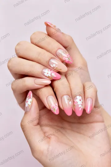 Floral Nail Design #791 Image