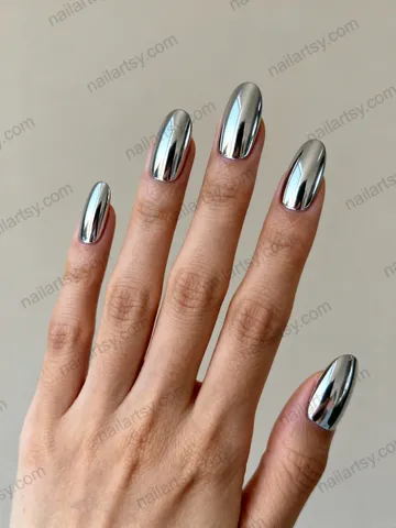 Silver Nail Design #549 Image