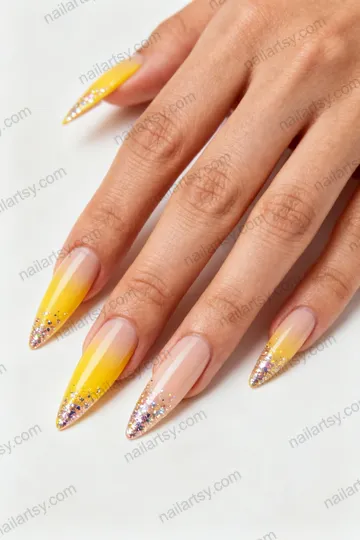 Yellow Nail Design #372 Image